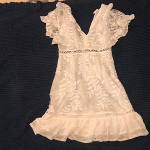 White lace ruffle dress from Vici; small